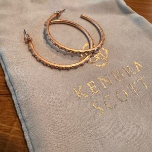 Kendra Scott Rose Gold Textured Hoop Earrings